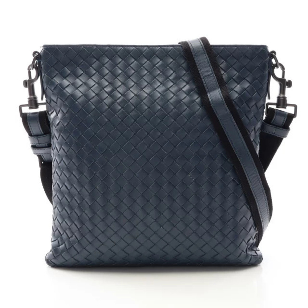 Bottega Veneta Intrecciato Shoulder Bag Leather Green